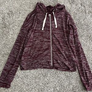 American Eagle Outfitters Burgundy Zip Up Jacket